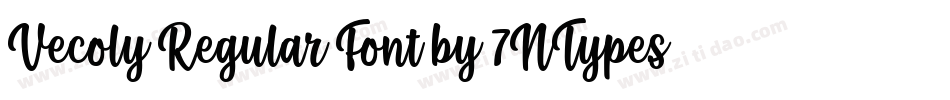 Vecoly Regular Font by 7NTypes字体转换
